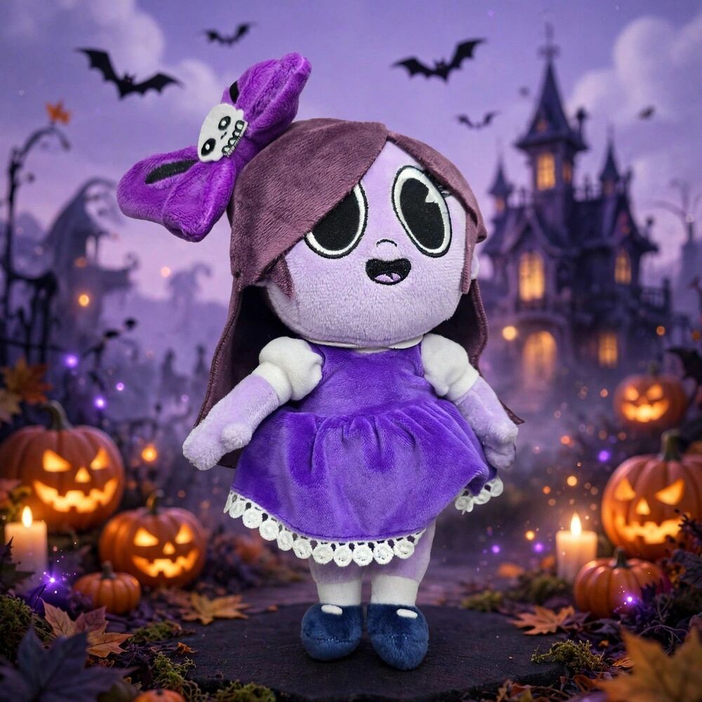 SpooksieBoo Plush Doll Halloween Night Collection Purple Dress 10 Inch Spooky